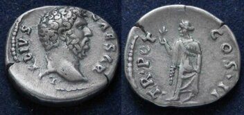 13839_ Римская империя, Элий Вер, 136-138 годы, денарий.