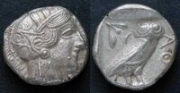 16475_ Аттика, Афины, 454-404 годы до Р.Х., тетрадрахма.